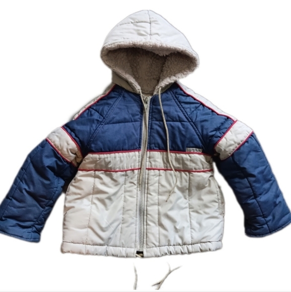 70s 80s Quilted Toddler Jacket By London Fog, ET Vibes Vintage Winter Coat - Picture 1 of 9